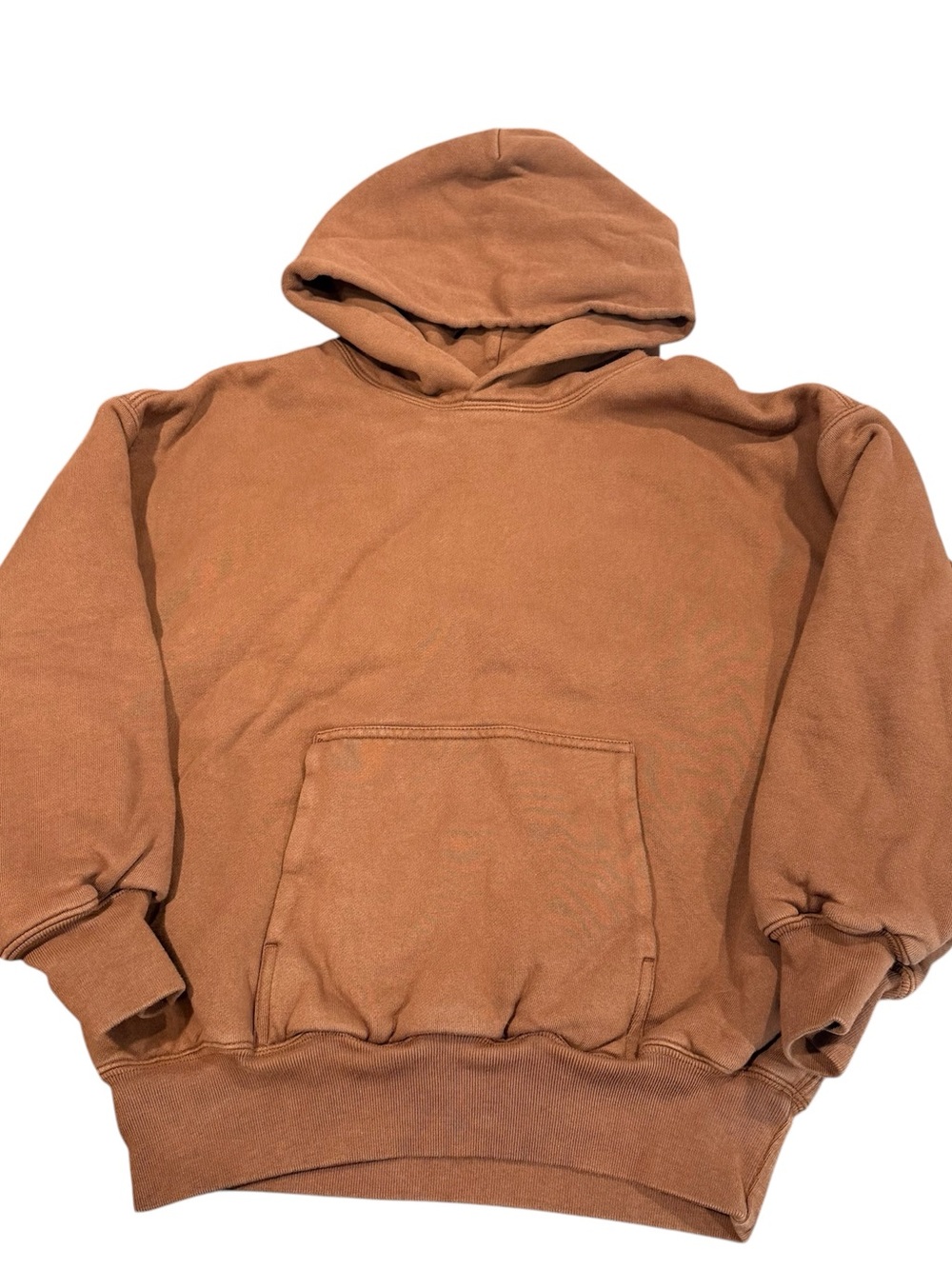 Yeezy double layer perfect hoodie sweatshirt size large kids 10/11 brown - Picture 1 of 6